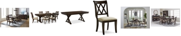 Furniture Baker Street Dining Furniture, 7-Pc. Set (Dining Trestle Table & 6 Side Chairs)